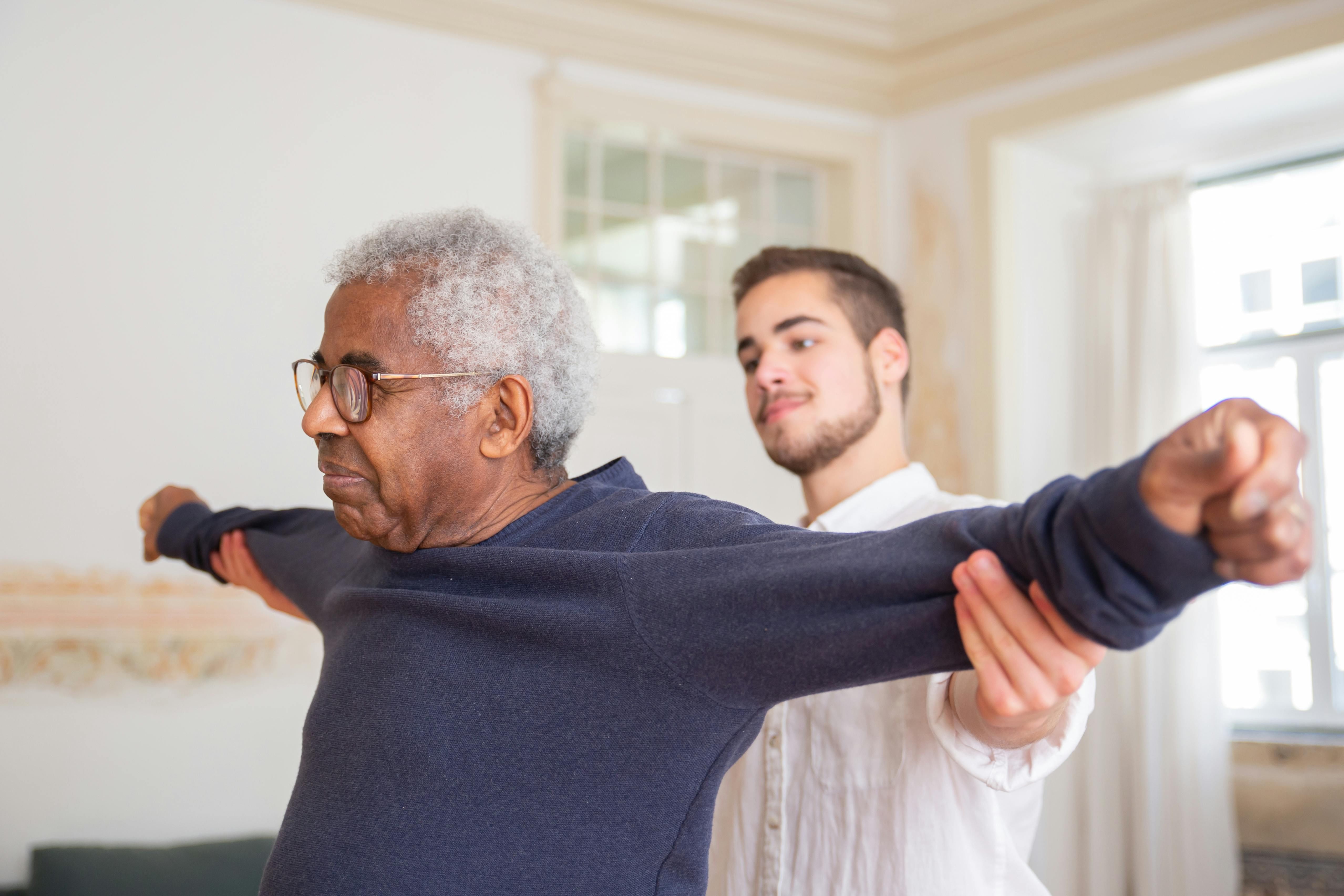 Resident in physical therapy session at The Waters of Syracuse